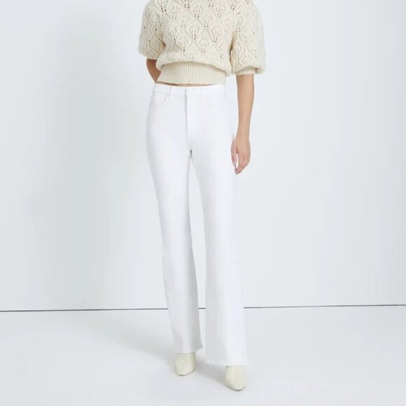 7 For All Mankind Easy Boot Jeans White 27 - Picture 1 of 10